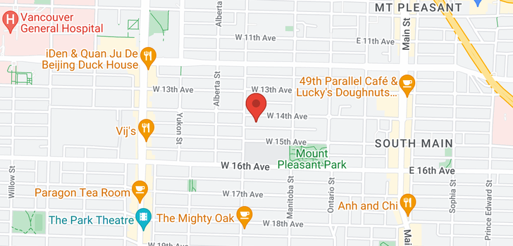 map of 2 156 W 14TH AVENUE